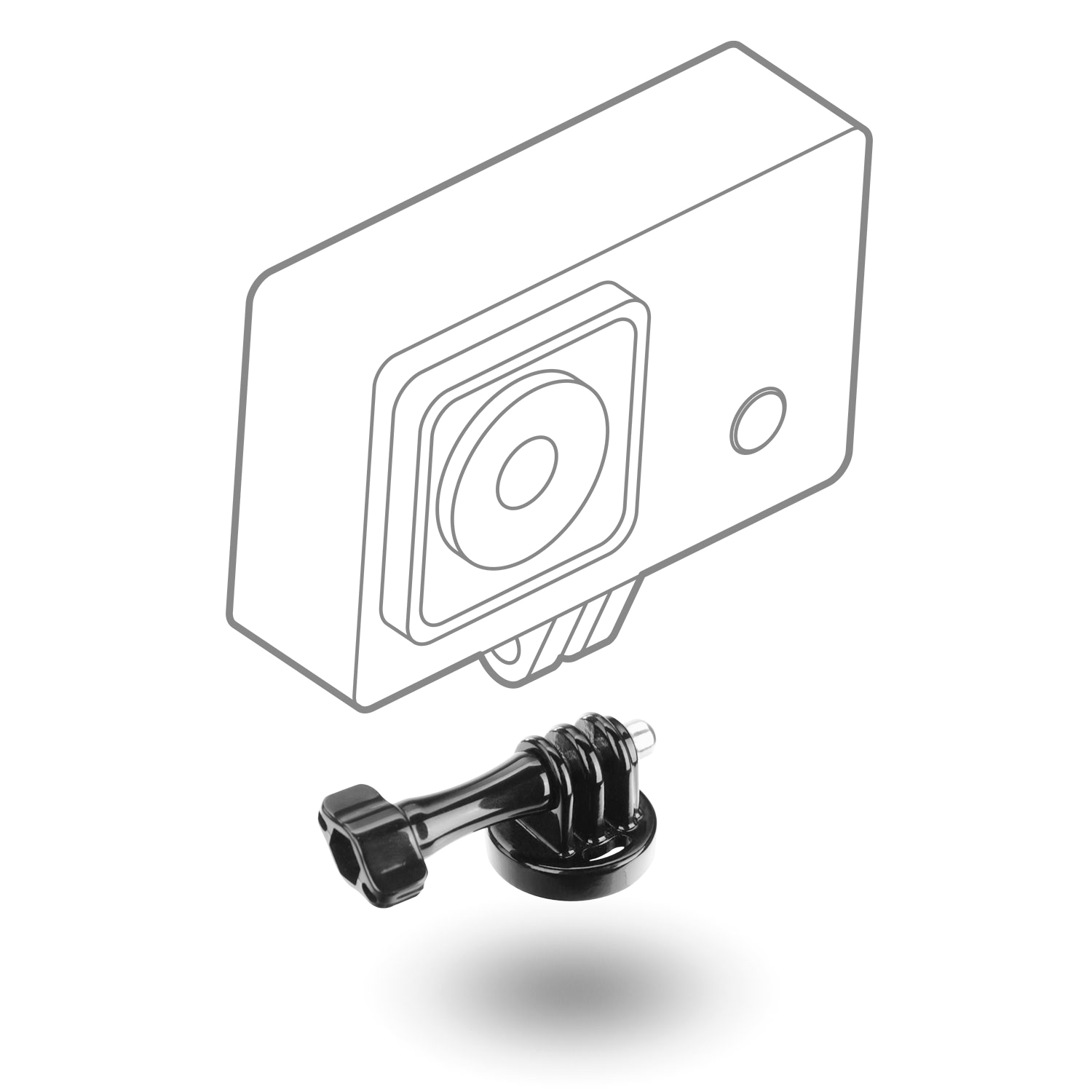 Supporto per fissaggio action cam