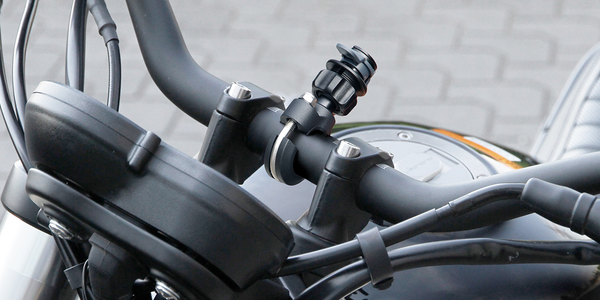 Optiline U-Type Pro Motorbike phone holder for 22 to 28 mm handlebars