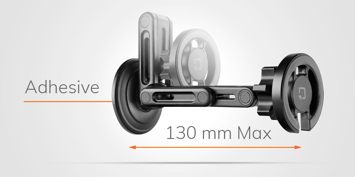 Supporto cellulare auto magnetico con braccio orientabile e ripiegabile