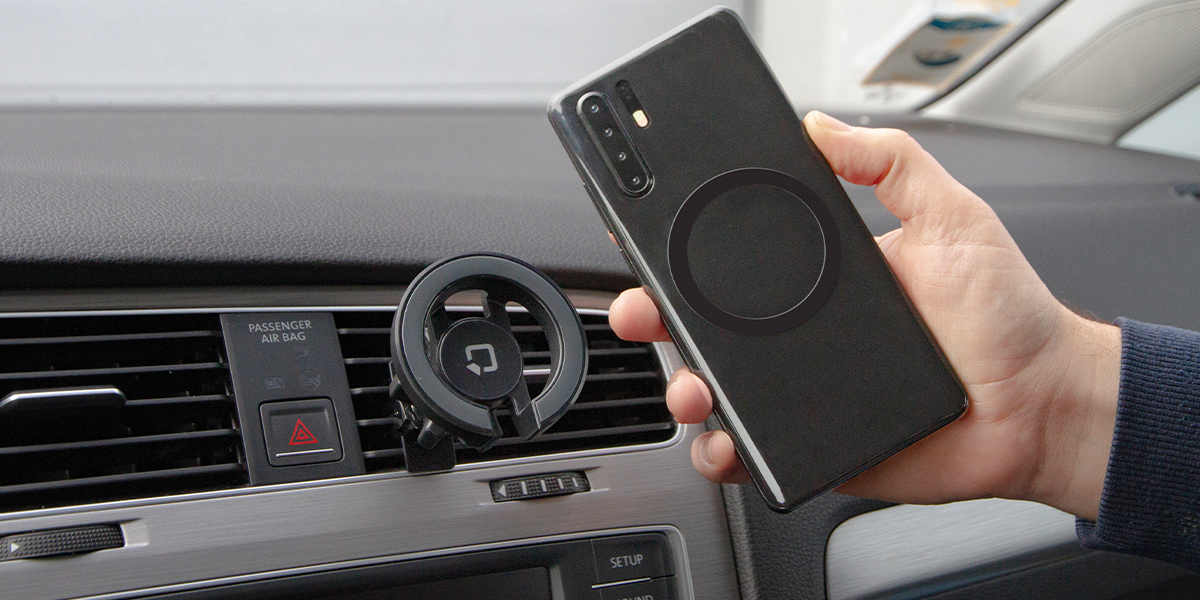 Trade Shop - Supporto Magnetico Porta Smartphone Da Auto Per Bocchette Aria  Cellulare Doppio