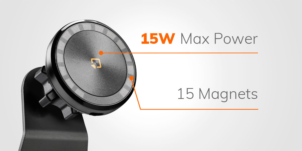 15W Ricarica Veloce Magnetico Porta Cellulare Auto [Ventosa A