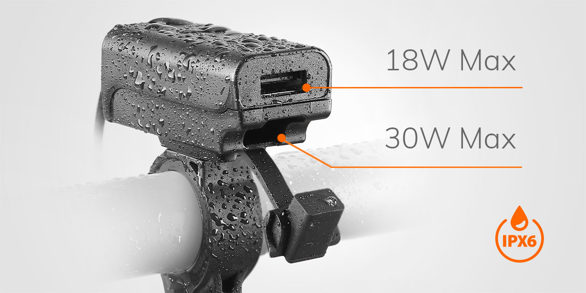 Presa usb moto impermeabile Usb A + Usb C - 38W