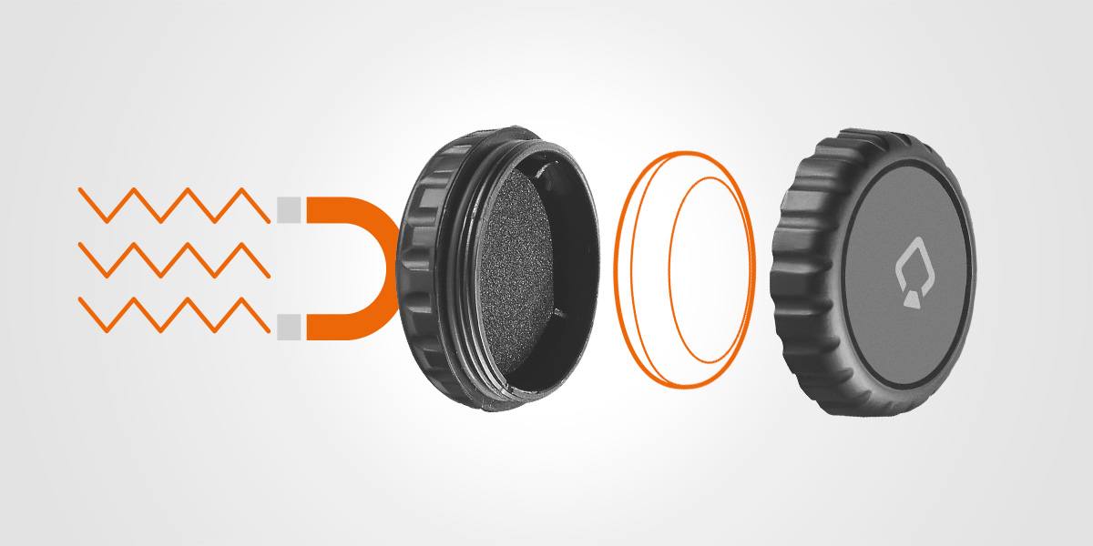 Supporto magnetico porta localizzatore compatibile con OPTITAG e AirTag 